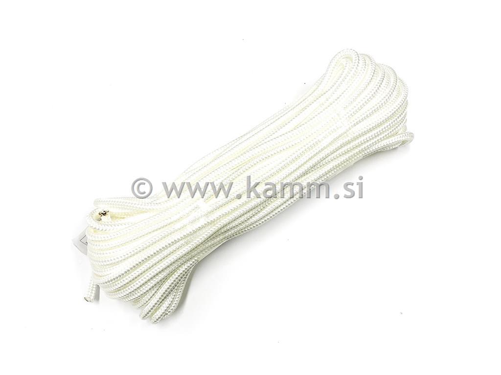 SINTETIČNA VRVICA 6mm L-30 m BELA