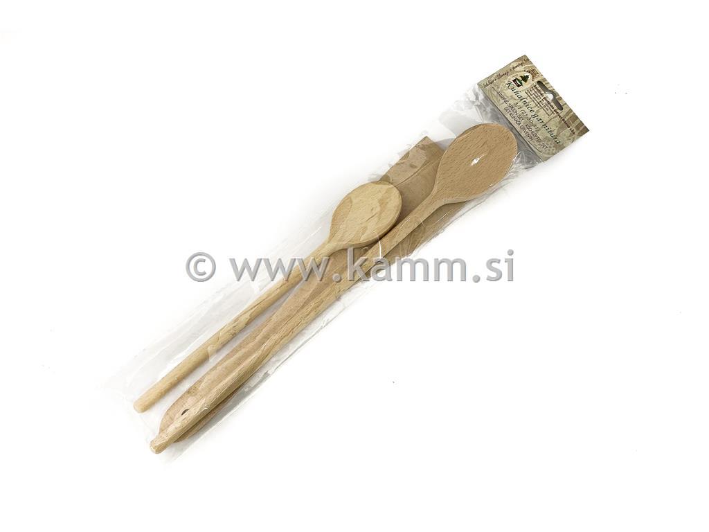KOMPL. 2 DRVENE KUHAČE + LOPATICA