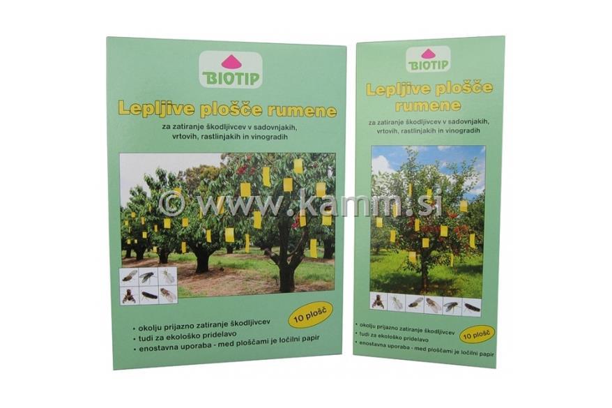 BIOTIP lepljive plošče rumene,male,10kos