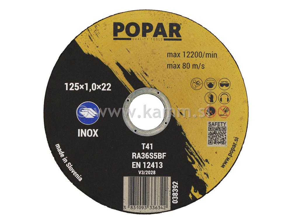 PLOŠČA REZALNA INOX 125X1.0X22 10kos