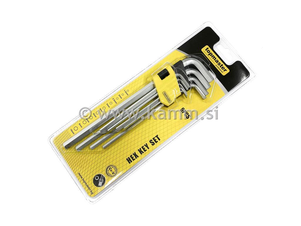 TM KLJUČI IMBUS 1.5-10MM 9 DEL.EXTR.DOLG