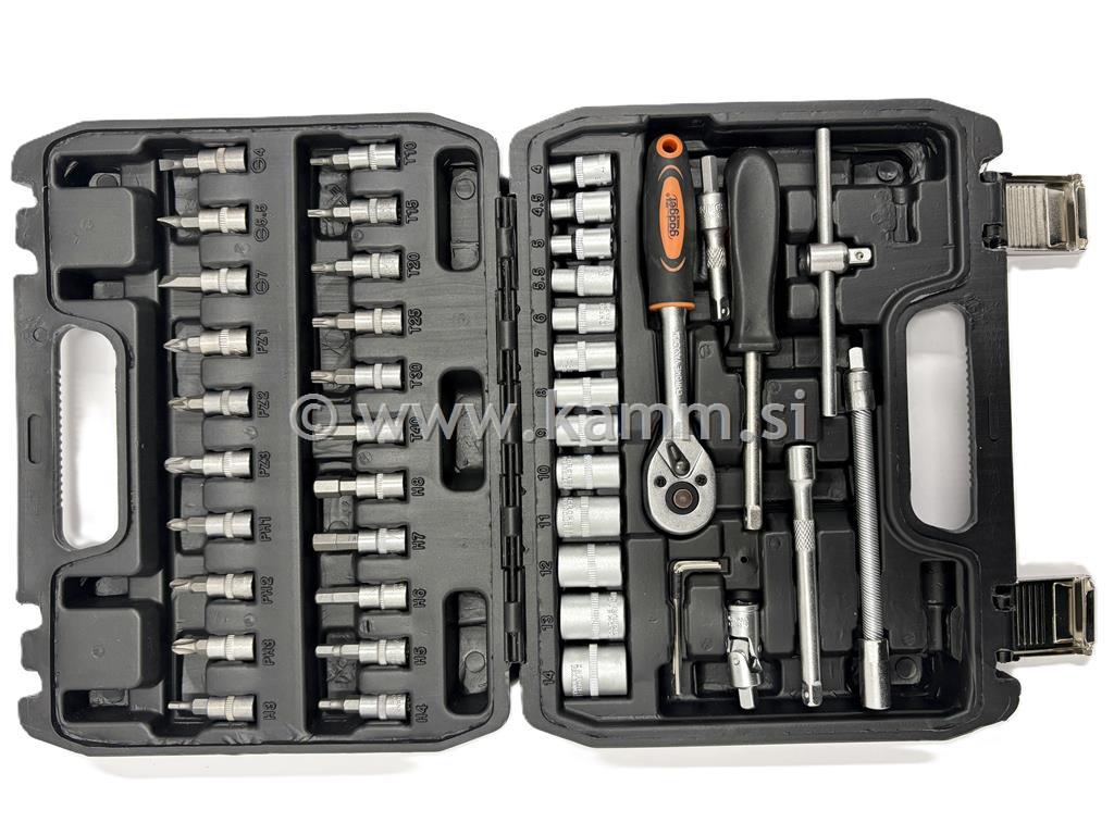 TM GARNITURA V KOVČKU 1/4" 46 DEL.