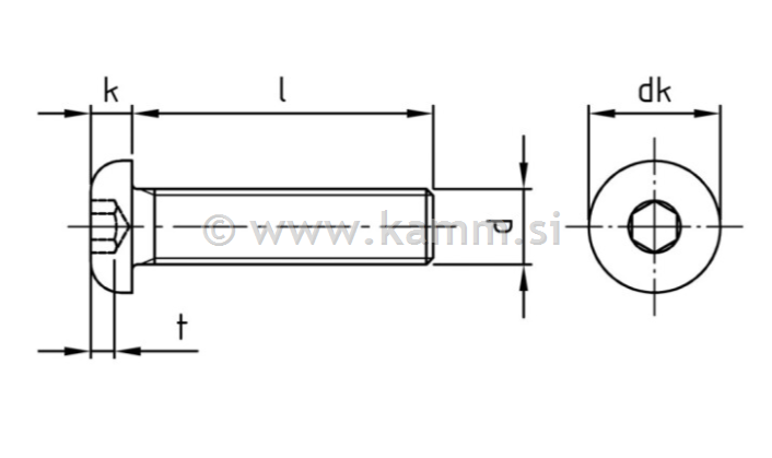 RF imbus vijak M6X16 A2