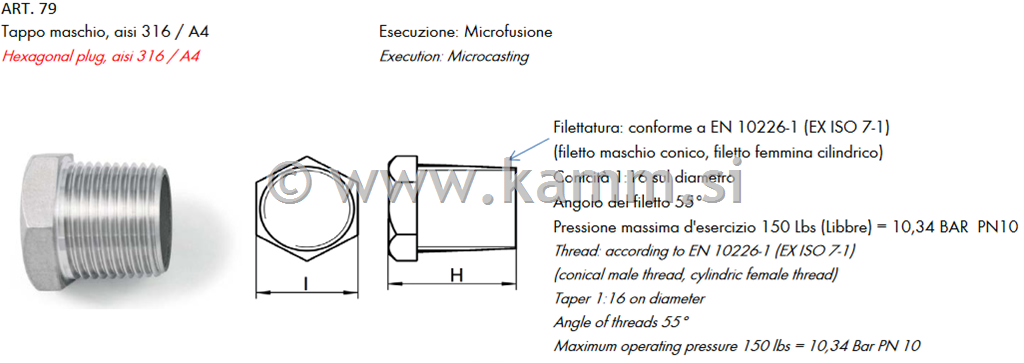 RF ČEP 1/4" ART.79 IM