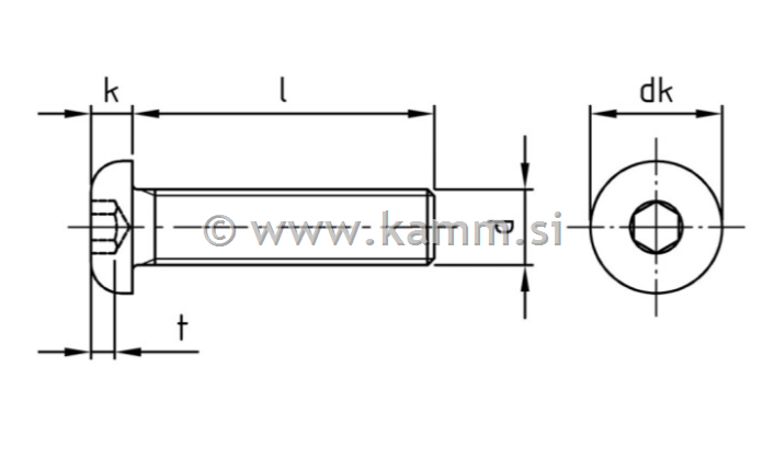 RF imbus vijak M10X60 A2