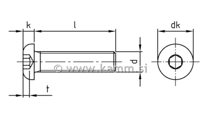 RF imbus vijak M6X100 A4