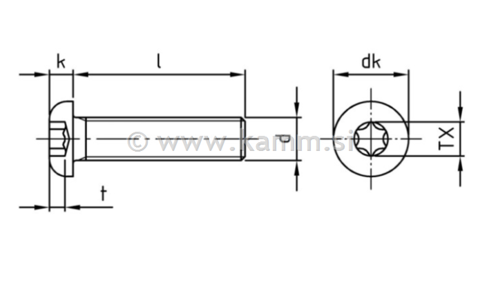 RF imbus vijak M3X8 A2