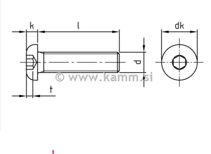 RF imbus vijak M3X12 A4