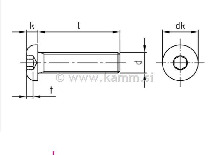 RF imbus vijak M3X14 A4