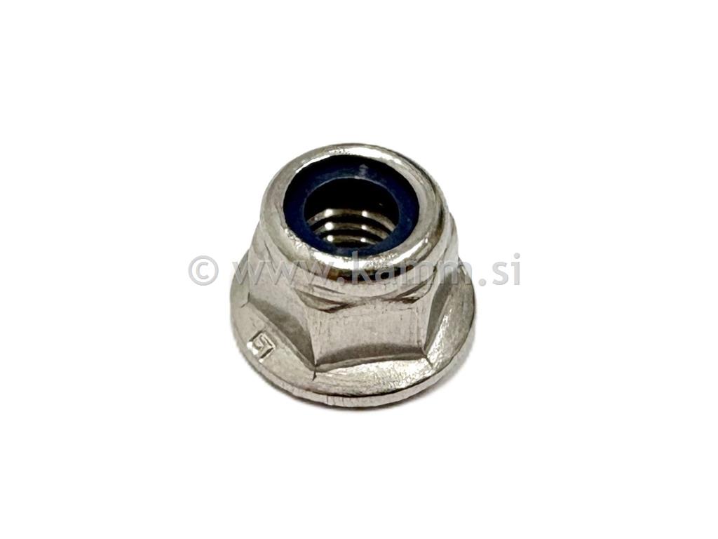 Inox samokočna matica s prirubnicom DIN 6926