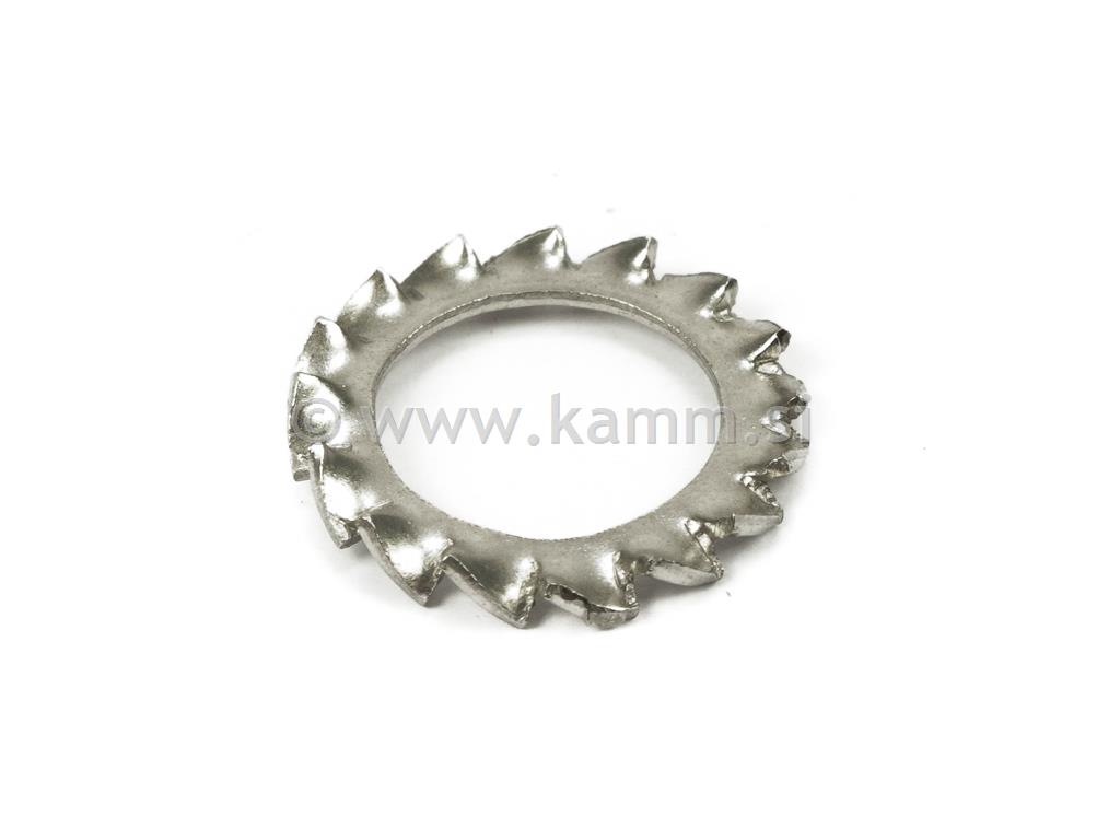 Inox nazubljena podloška vanjski zubi DIN 6798A
