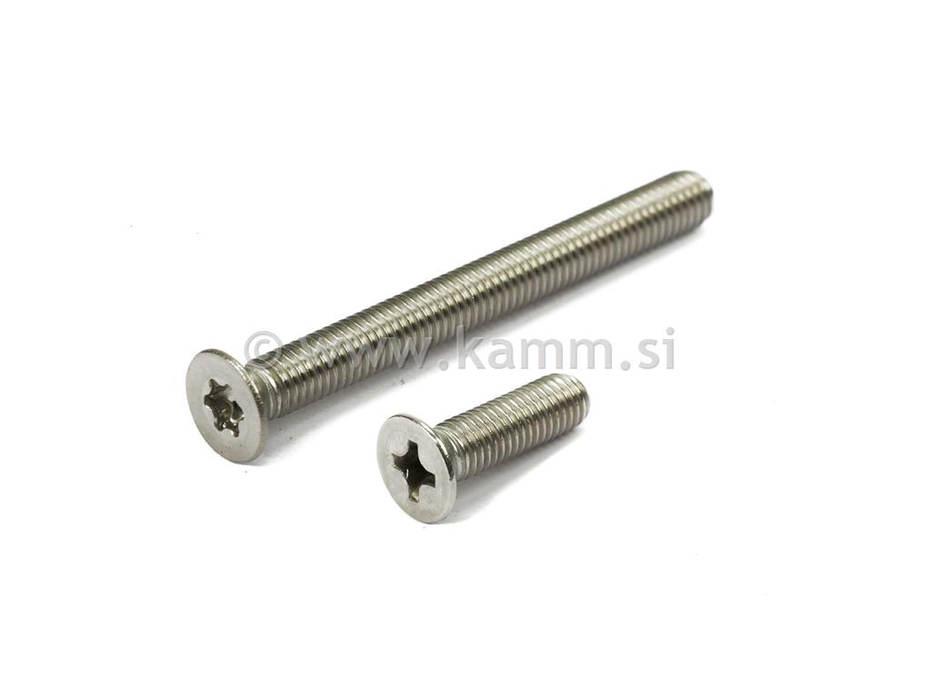 Inox upuštena glava s križnim ili torx DIN 965