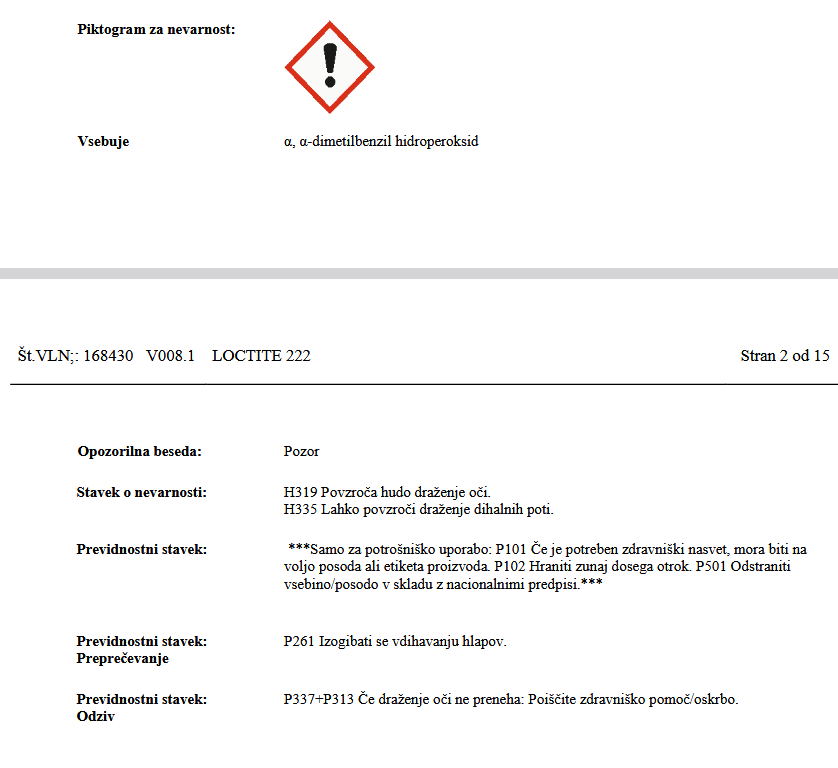 Sigurnosno-tehnički list