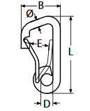 Tehničke specifikacije Karabiner s lukom 8305