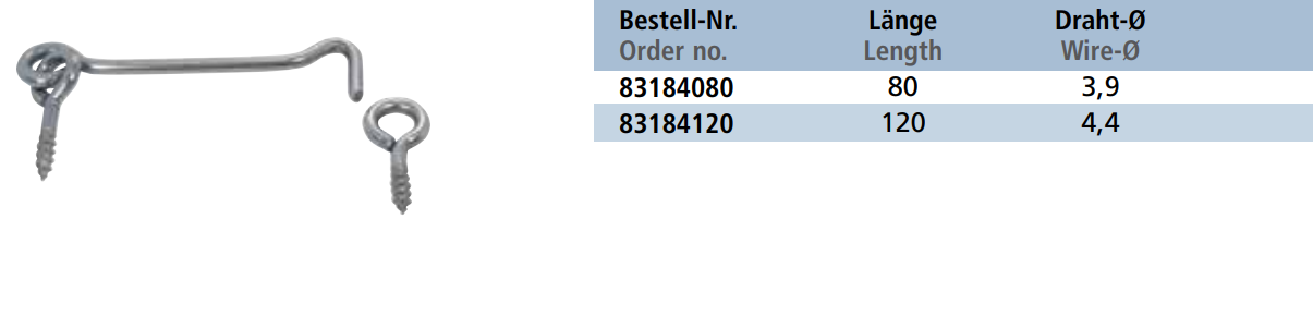 Tehničke specifikacije Zasun 8318