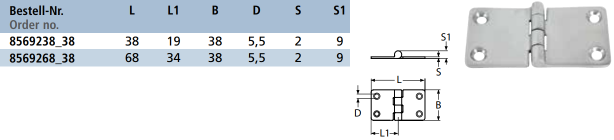 Tehničke specifikacije Šarka 8569