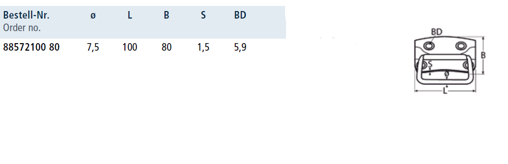 Tehničke specifikacije Ručka 8857